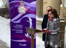 Alberta debut of Queen's Platinum Jubilee Flag