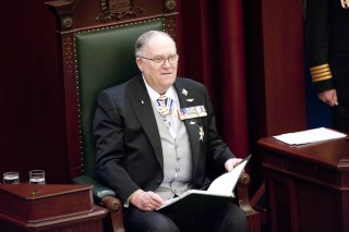 Lieutenant Governor Ethell delivers the 2012 Speech from the Throne.