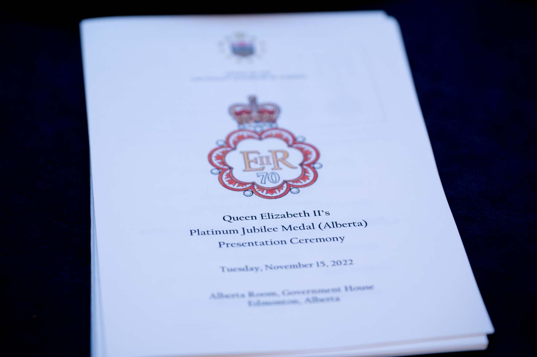 Queen's Platinum Jubilee Medal ceremony - Nov. 15, 2022